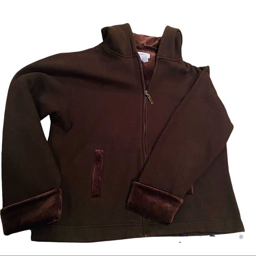 Pacer Black Hooded Zip Up Jacket Size PL